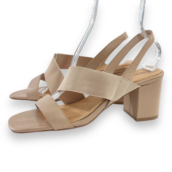 Corso Como Sandals Dress Shoe Size 11 Hally 2 Slingback Tan Nude Leather Neutral - Picture 2 of 11